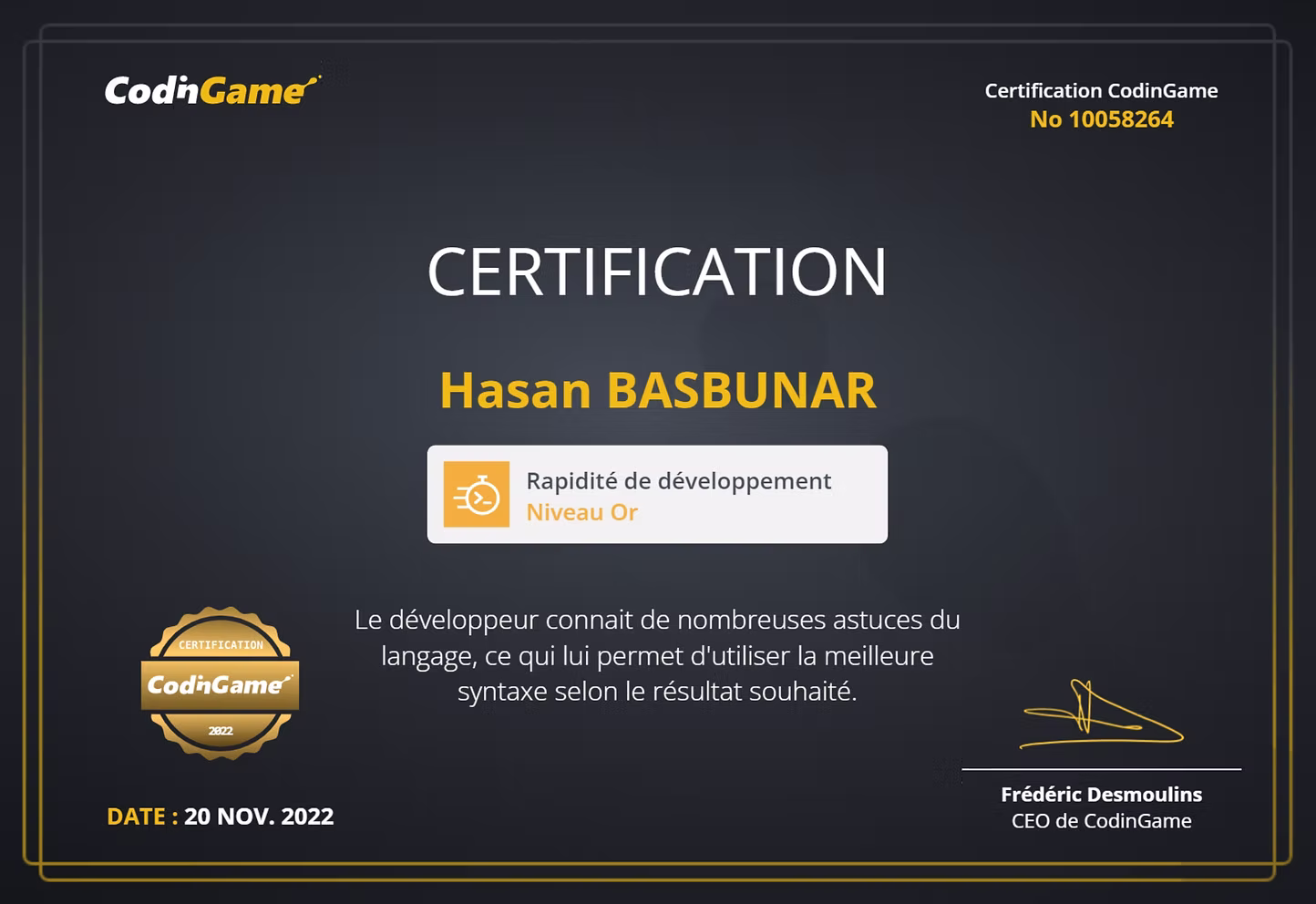 Data Science certification