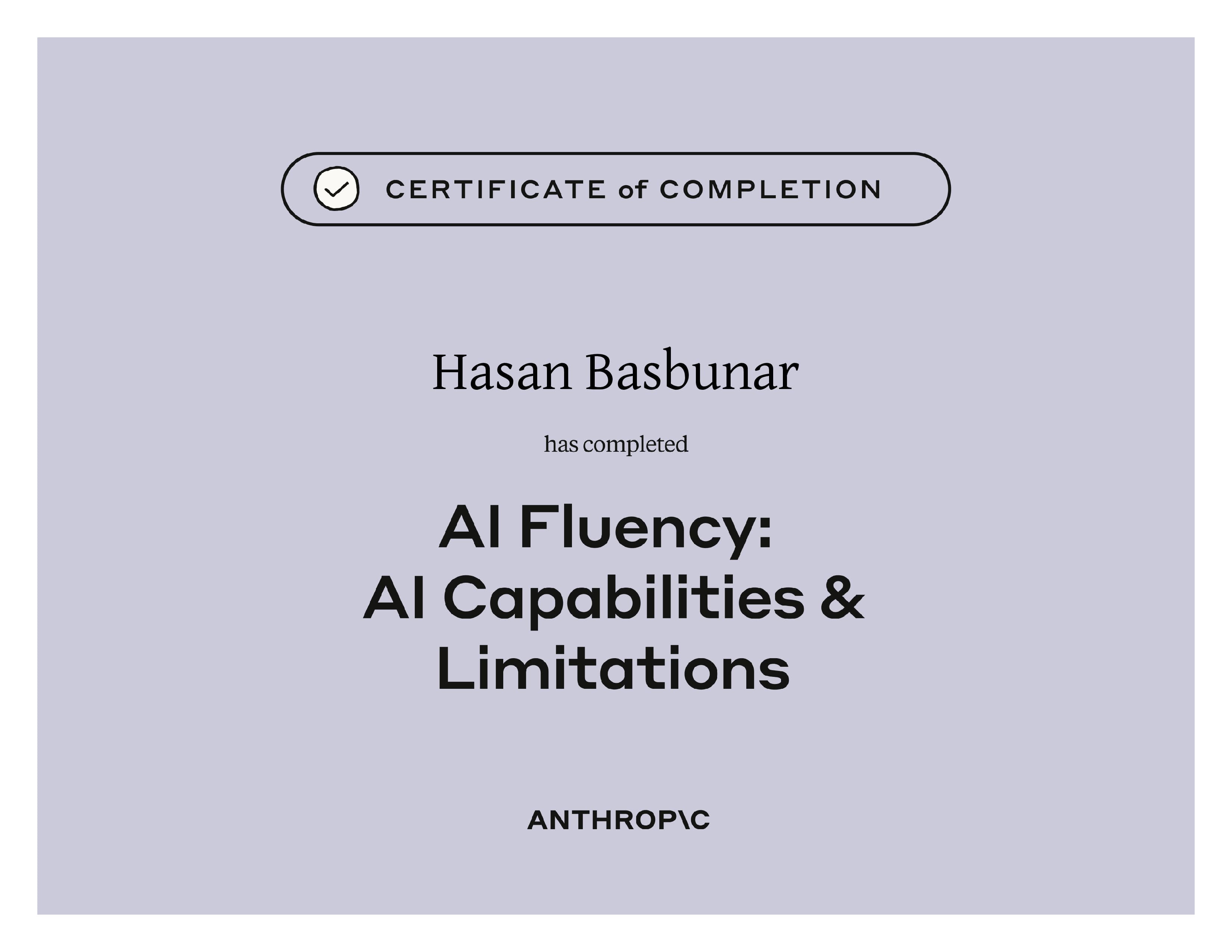 AI Engineering certificate